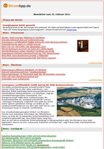 Newsletter-Anmeldung